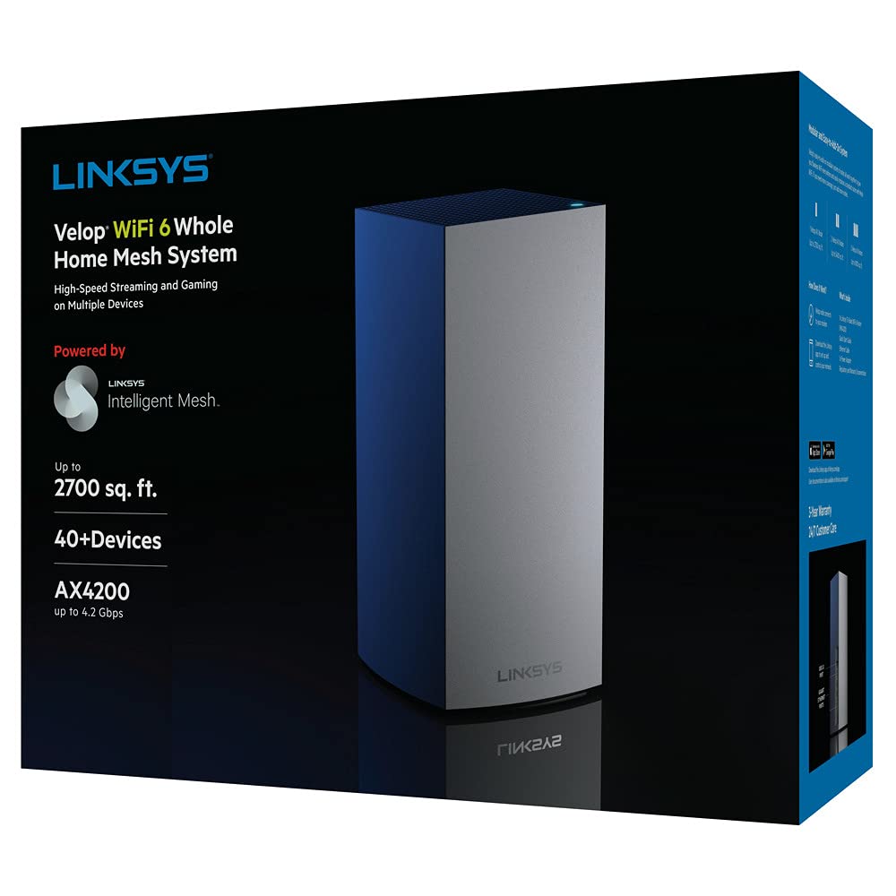 Linksys AX4200 Smart Mesh Wi-Fi 6 Router Whole Home WiFi
